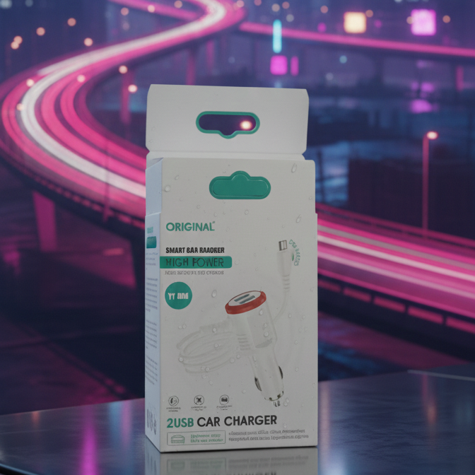 YY 004 2USB Smart Car Charger Providing Fast Charging Dual Port Reliable Performance Durable Quality (Random Color) - Image 4