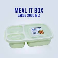 Meal-It 3-Compartment Lunch Box (1000 ml Large) – Leak-Resistant Meal Prep Container for Neatly Separated Food Items - Image 3
