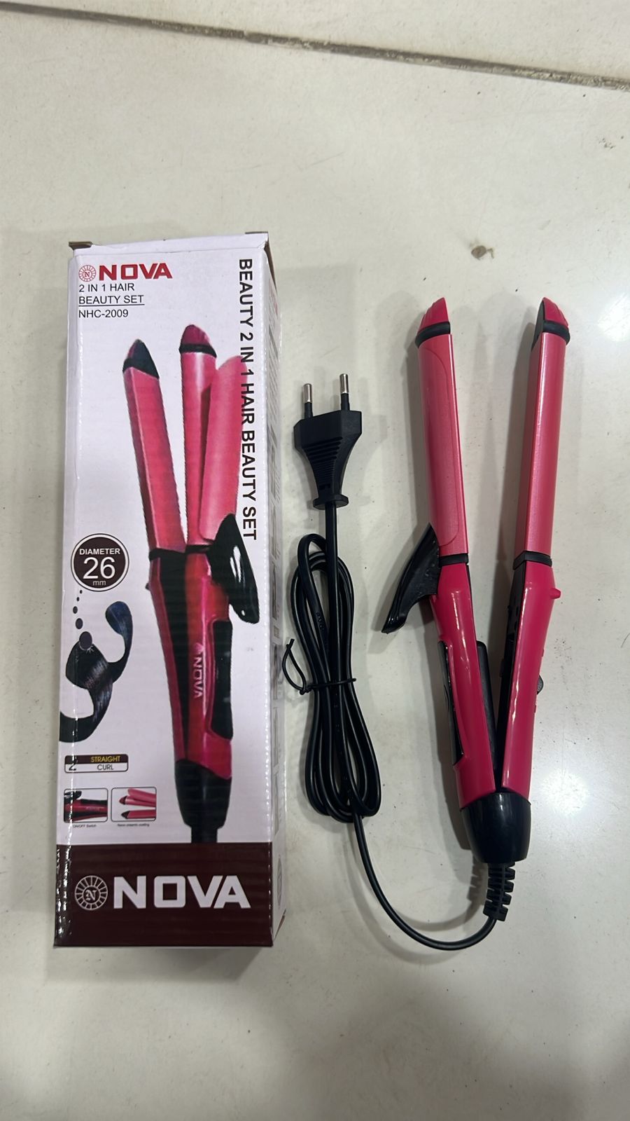 Nova 2‑in‑1 Hair Straightener & Curler | Model NHC‑2009 | Professional Styling Tool - Image 6