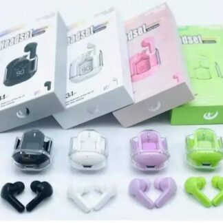 Air 31 TWS Wireless Earbuds: Crystal Clear Design, Bluetooth 5.3, LED Display, HiFi Stereo Sound, Noise Reduction Sports Headphones with Mic