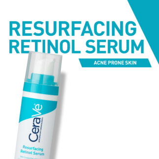 CeraVe Resurfacing Retinol Serum For Post Acne Marks, Formulated With Licorice Root Extract & Niacinamide, Brightening Serum & Pore Minimizer For Face, Post Acne Skin Barrier Repair, Non-Comedogenic - 30ml