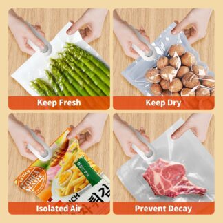 Heat Sealing Machine 2 in 1 Cutting and Sealer USB Rechargeable Food Sealer Mini Sealer for Snack Storage Food Sealer for Chip Bags, Plastic Bags, Food Storage (Random Color)