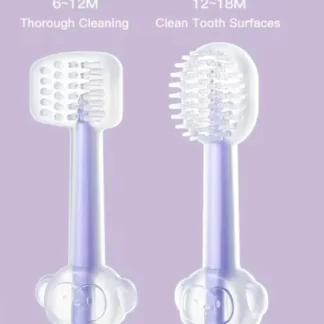 Infant Baby Silicone Toothbrush & Tongue Cleaner – Pack of 2 with PP Storage Box for Oral Care