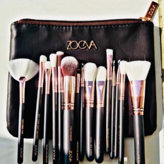 pack of 12 Zoeva makeup brushes with pouch complete makeup brush set including 12 face and eye make up brushes