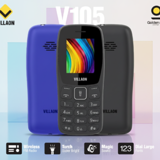 Villaon V105 Dual SIM Feature Phone – Ultra-Bright Torch, Wireless FM Radio, and Large Font Display for Enhanced Accessibility