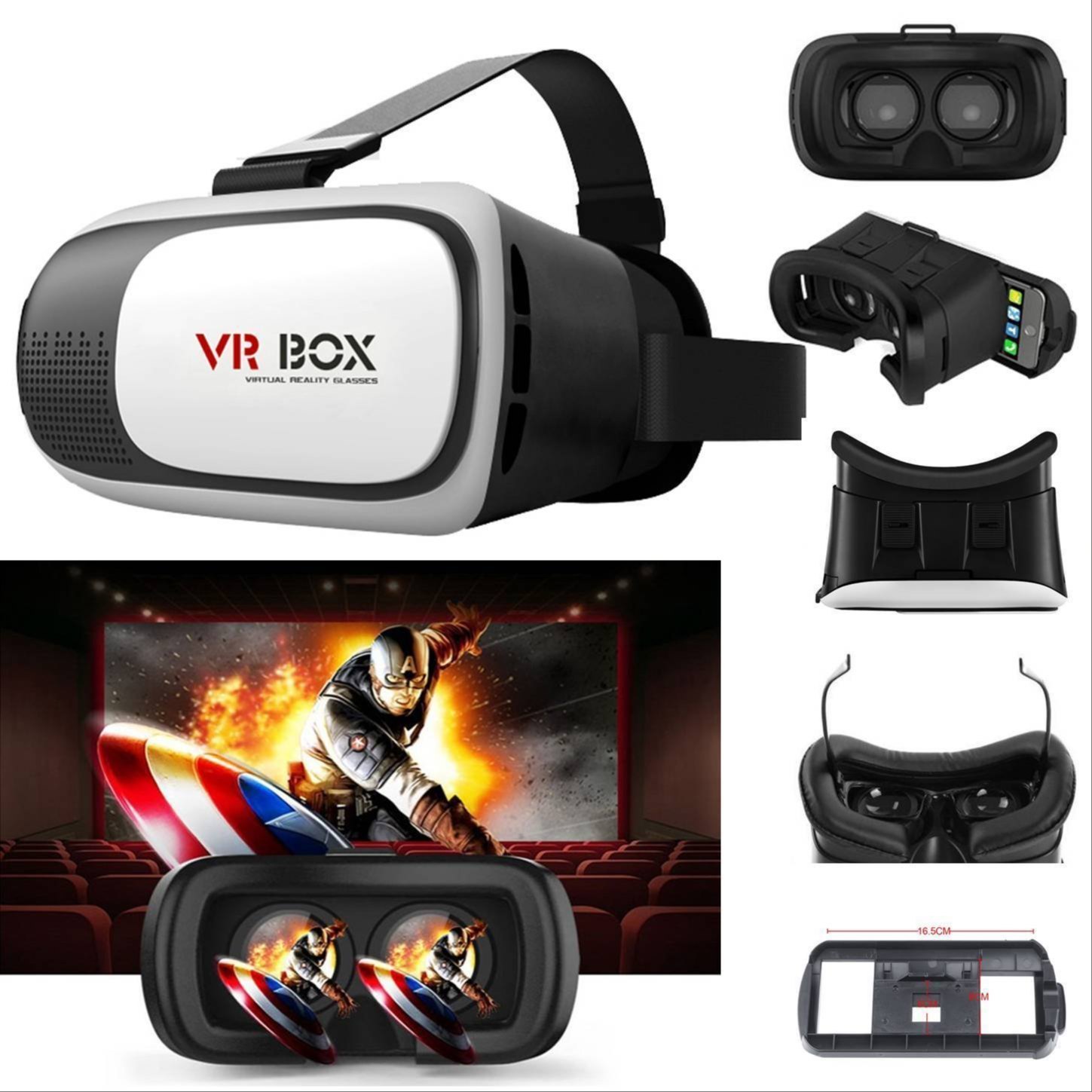 VR Box 2,0- Virtual reality 3D Glasses With game Bluetoot Gamepad - Image 2