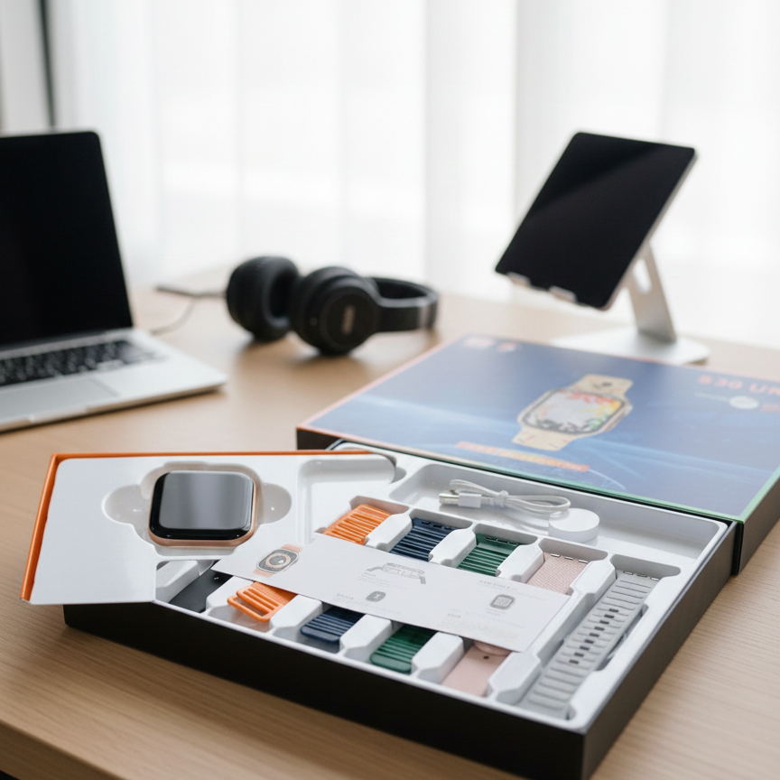 S10 ProMax Smart Watch Series 9 | 7‑in‑1 Straps Set | Bluetooth Calling, Music, Fitness & Wireless Charging - Image 4