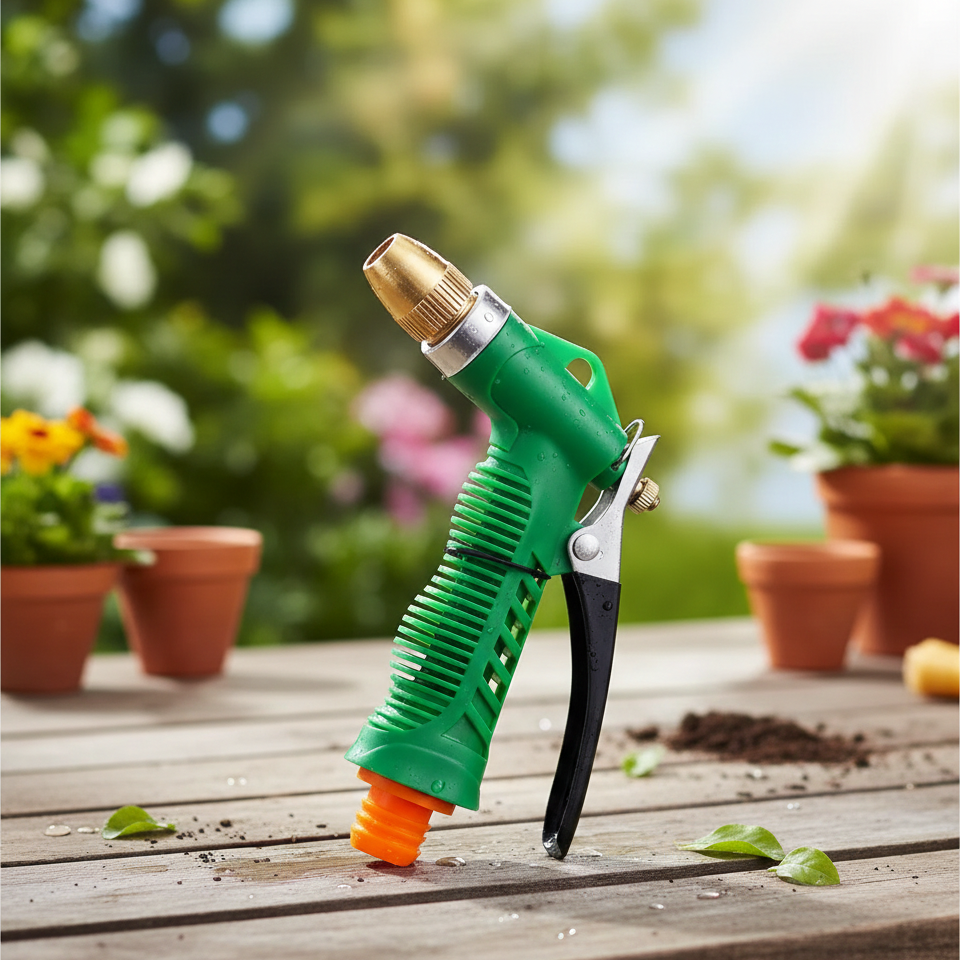 Water Spray Brass Nozzle Gardening Planter High Pressure Water Sprayer With Trigger Spray For Garden Car Washing And Bike Cleaning - Image 3