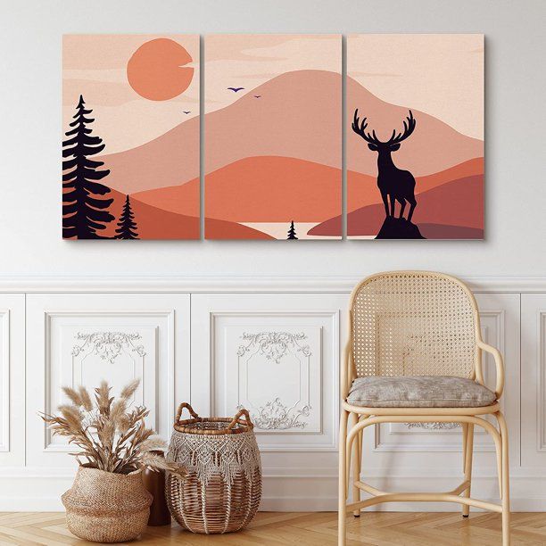 3pcs Deer Style Stickytiles Frames Providing Unique Artistic Design Elegant Look Durable Quality Home Decoration - Image 2