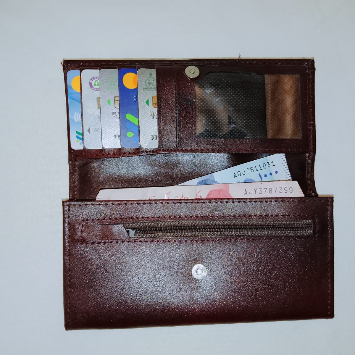 Womens Leather Clutch Elegant Design Premium Quality Smooth Finish Easy Carry