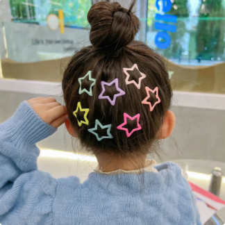 Pack Off 06  Star Design Girl Hair Clip | Hair Clip For Women | Best Quality Hair Clip ( Random Color )
