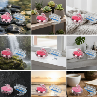 Hair Wash Brush & Scalp Massage Comb – Anti-Dandruff Haircare Brush with Soft Silicone Bristles | Deep Scalp Cleanser, Hair Growth Massager, Anti-Itch, Anti-Hair Fall