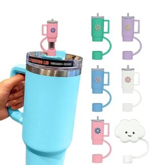 Buy 1 Get 1 Free – Cartoon Silicone Straw Plug Set | Splash-Proof, Airtight, Reusable Straw Covers for Stanley Cups, Tumblers & Bar Accessories