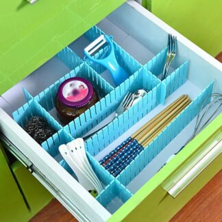 Pack Of 4 Plastic Drawer Dividers DIY Adjustable Partition Boards For Cabinets Wardrobes And Household Storage (Random Color)