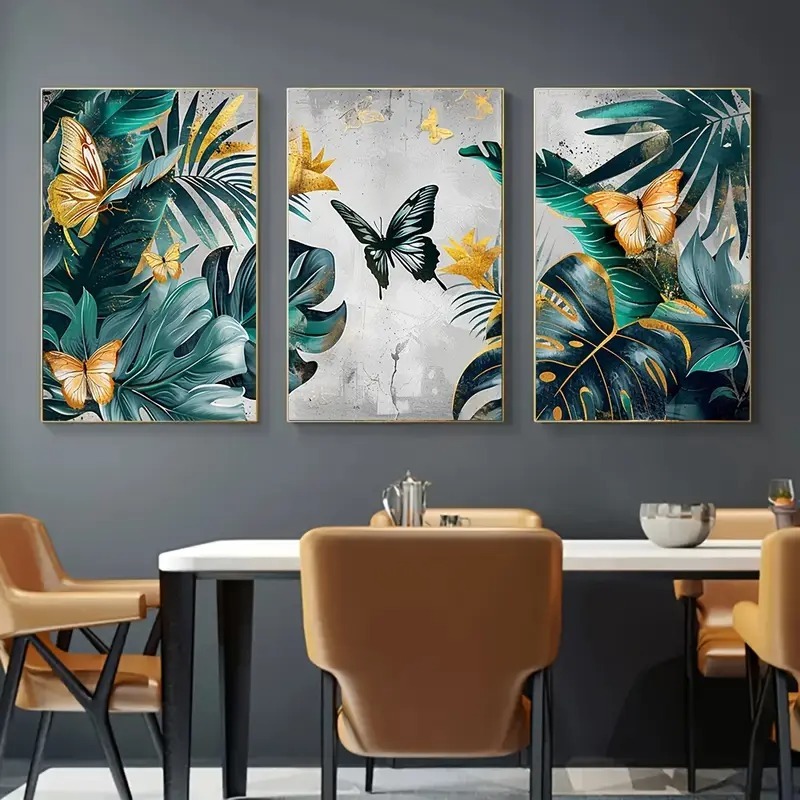 Set of 3 wall art sticky wooden canvas frames for home decore / sticky phototiles - Image 2