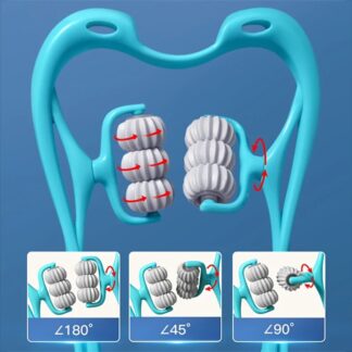 6 Wheel Pressure Point Neck Massager Relieve Neck, Back And Shoulder Pain (Random Color)