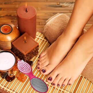 4 In 1 Foot Scrubber | Multi Use Pedicure Paddle Brush - 4 Step Pedicure Cleanse, Scrub, File And Buff (Random color)