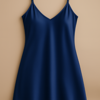 Satin Slip Dress – Sleeveless Camisole with Adjustable Thin Straps | Free Size