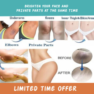 Pack Of 02 | WOKALI Coffee Sherbet Body Scrub 350ml And Whitening Cream 30ml  for Private Areas & Private Part - Underarm