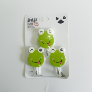 Pack Of 3 Self Adhesive Wall Hooks – Waterproof Cartoon Sticky homes for Home & Kitchen | Heavy Duty Multipurpose Storage Hooks | Easy No-Drill Installation | Strong Adhesive for Glass, Wood, Plastic, Stainless Steel | (Random Color)
