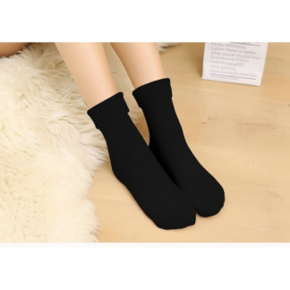 Women’s Woolen Quarter Socks – Pack of 2 , Soft & Warm Winter Wear, Elegant Style, Flexible Size, Comfortable Daily Use, Available in Black & Skin Colors (1 Pair)