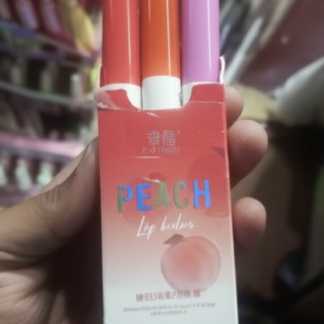 3 In 1 Shijing Peach Lip Balm – 3-in-1 Moisturizing, Hydrating, Protective & Nourishing Lip Care with Vitamin E – Natural Peach Flavor, Organic, Vegan & Cruelty-Free