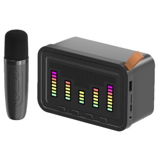 Portable Bluetooth Karaoke Outdoor Speaker System with Wireless Microphone (Random Color)