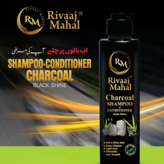 Rivaaj Mahal Charcoal Shampoo + Conditioner [200ml] | Black Shine