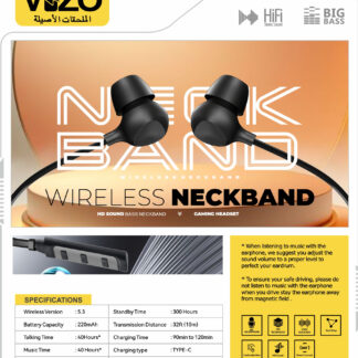 Vizo Kung Fu X2 Wireless Neckband - Best Quality Neckband - Wireless Neckband ( Random Color )
