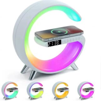 G11  G Shape Bluetooth Speaker Multifunctional Lamp Digital Alarm Wirless Charging Memory Card Supported