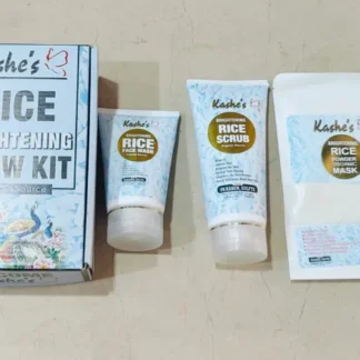 Kashe's Rice Extract Bright Glow Kit ( Rice Face Wash + Rice Scrub + Rice Mask )
