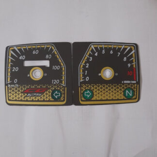 Speedometer Dial Plate For Gold Edition 125cc Motorcycle | Dial Plate for 125cc Bikes
