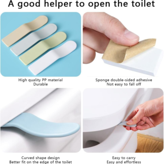 Pack of 03 Toilet Seat Lifter Handle for Home, Office, Hotel (Random Color)