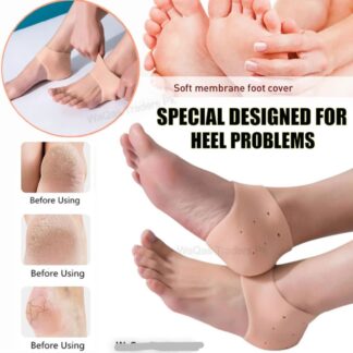 Pair of half Heel Pain Anti Crack Silicone Set - Anti Crack  For Pain Relief Unisex With Box