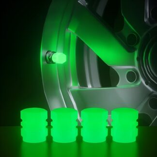 Luminous Valve Motorcycle Bicycle Bike Car Wheel Tyre Hub Cap Fluorescent Night Glowing Luminous Valve Stem Caps Decor ( Random Color )