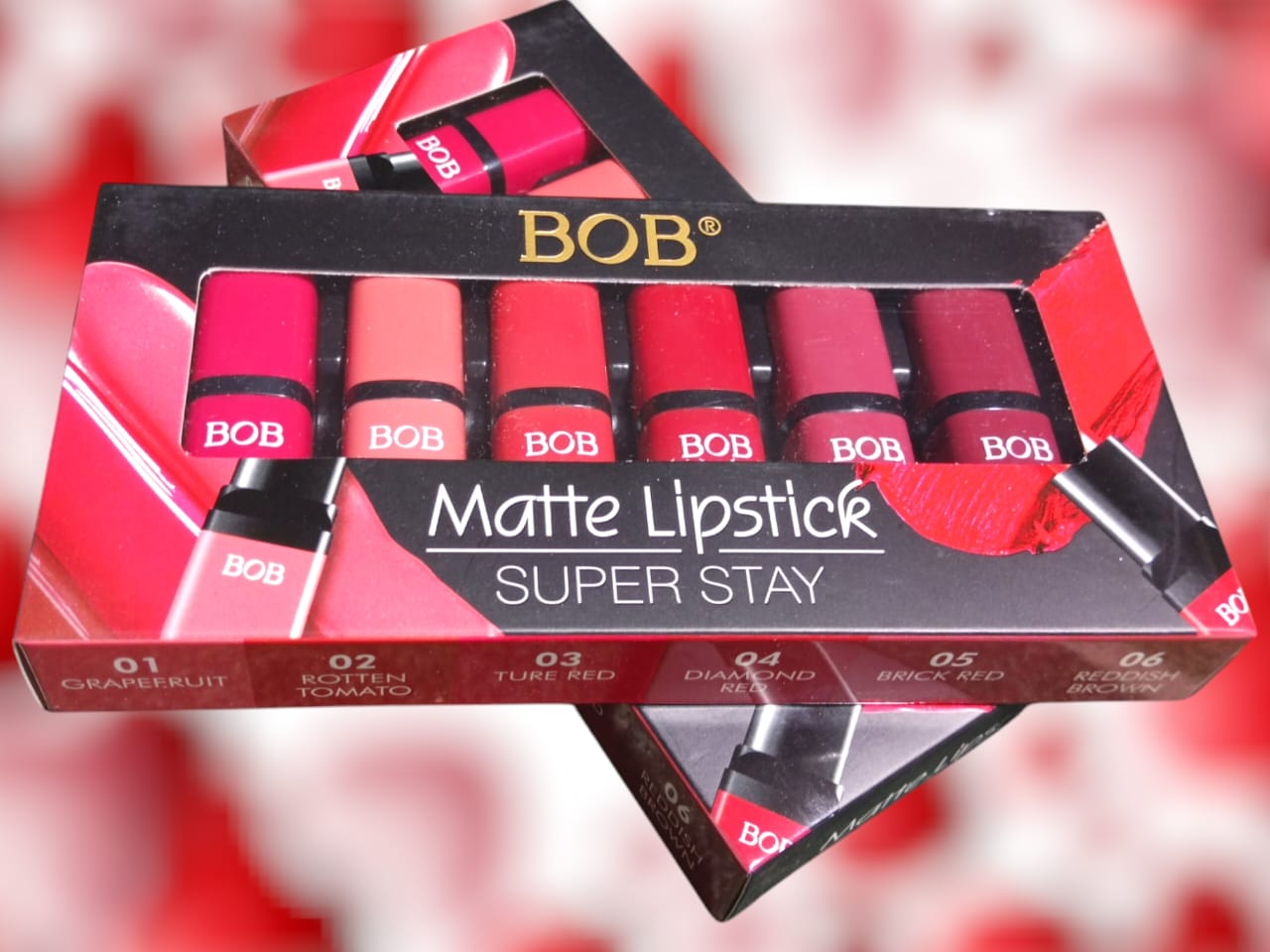 Pack of 6 Matte Bob Lipstick Set