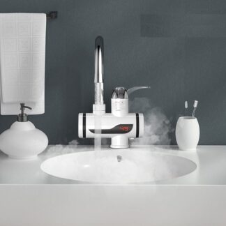 Hot Water Tap Instant Heating Electric Water Heater Faucet With Digital Display And Shower Head For Kitchen And Bathroom (Without Shower)