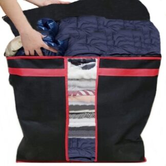 Black Storage Blanket Bag Organizer Folding Bag Organizer, Cloth Storage Boxes For Wardrobe. (Good Quality)