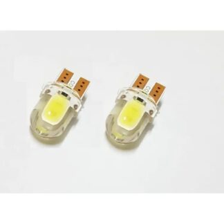 Pack of 2 T10 COB LED Bulbs Silicone Parking LED. 12v DC. Color White