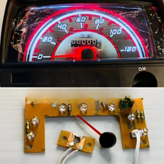 70cc Meter led glowing kit with glowing red niddle for 70cc bike