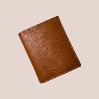 cow Leather texture Wallet Men Short Wallet Purse Small Vintage Wallets Card Holder ( brown )