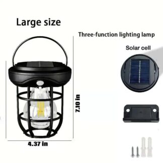 Solar Wall Lights Outdoor,Solar Camping Lights with 3 Lighting Modes & Motion Sensor, Waterproof LED Solar Camping Lantern Lamp