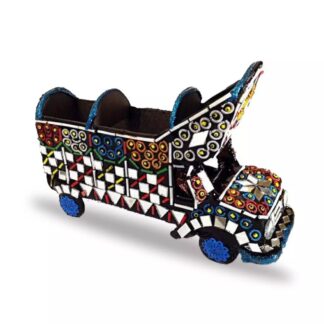 Mini Truck Colorful Model for Home and Office decor Truck Art Decorative Miniature Glass Work Antique Decoration Items.