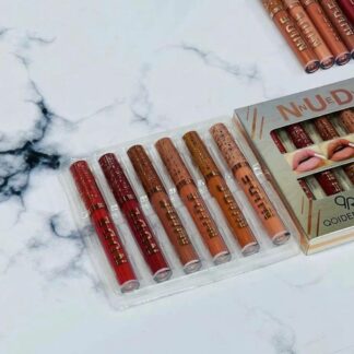 Pack Of 6 Nude High Pigment Matte Lipgloss Soft & Matte Texture Hydrating Lipgloss (Random Color)