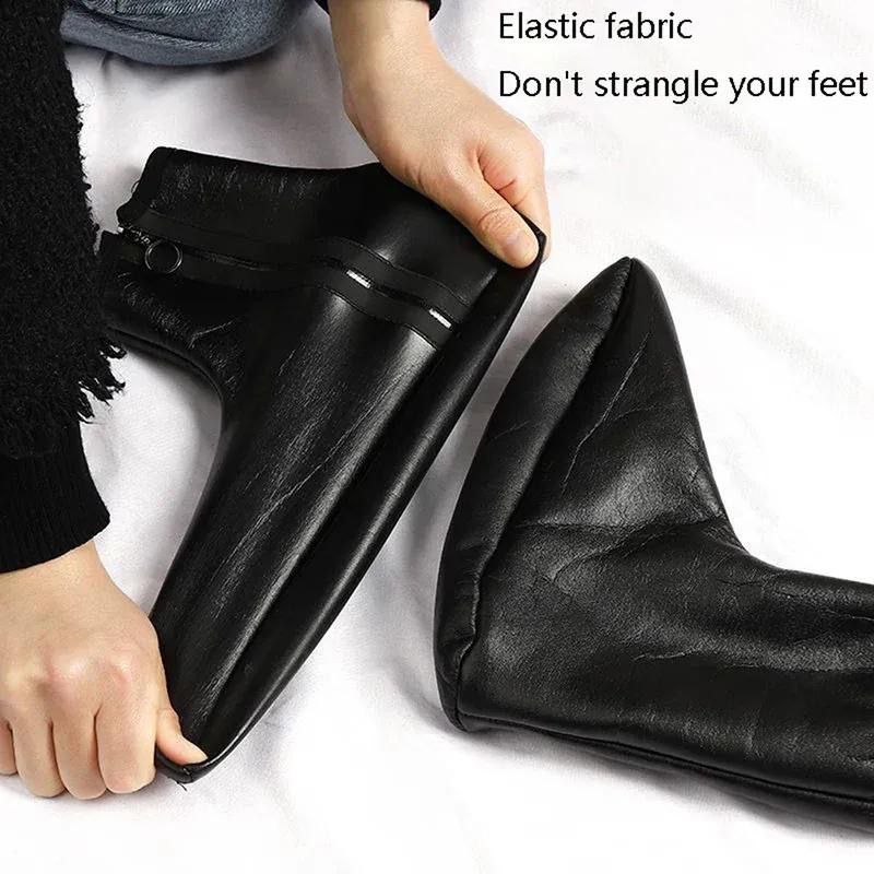 Unisex Winter Warm Artificial Leather Thermal Boat Slipper Indoor Home Soft Non-Slip Socks Men Women Breathable Comfortable Socks | Unisex Woolen Thermal Socks