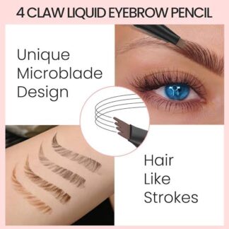 ( Tattoo brow) 4 Points Tip Tattoo Pen | 4 Tip Tattoo Eyebrow Pen | Eyebrow Pencil Creates Natural Makeup Effect