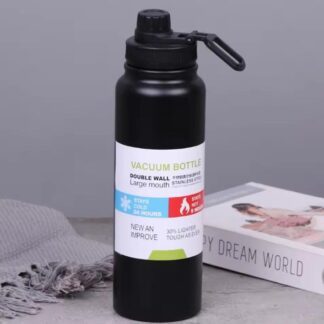 Vacuum Insulated Double Wall Stainless Steel Water Bottle/Sports Kettle Hot & Cold, Leak & Sweat Proof Thermos Flask 1000ml (Random Color)