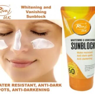 Rivaj Sunblock Whitening & Vanishing SPF60 Ideal for all skin types 150ml