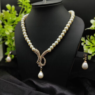 Imported Exquisite Pearl Necklace Set with Radiant Pendant & Earrings | Girls & Women Fashion