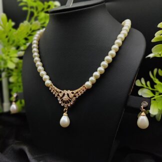 Imported Regal Pearl Embrace Necklace Set with Elegant Drop Design ✨ | Best Quality Necklace For Girls & Women | Artificial Jewellery
